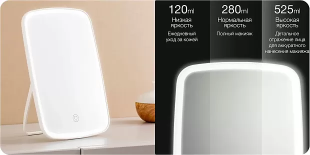 Умное зеркало Jordan Judy Desktop LED Makeup Mirror Rice (White/Белый) - 6 Умное зеркало Jordan Judy Desktop LED Makeup Mirror Rice (White/Белый) - 6