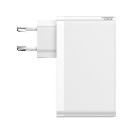 Зарядное устройство BASEUS GaN Mini USB2USB-C  Кабель Type-C-Type-C, 5A, 120W, белый - 2