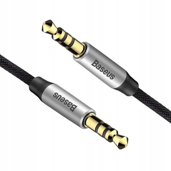 Аудио кабели Baseus Yiven Audio Cable 3.5 Male Audio M30 1M (Silver-Black/Серебристый-Черный) - 7