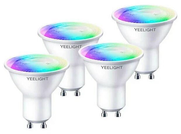 Лампа светодиодная Yeelight Smart Bulb W1 (GU10) (YLDP004-A) (4 шт) (Multicolor) RU - 3