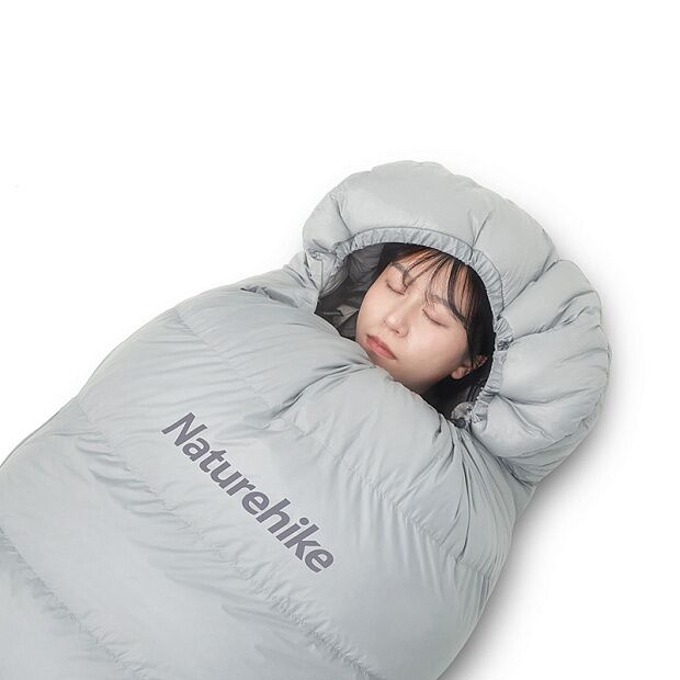 Ультралёгкий спальный мешок Naturehike RM40 Series Утиный пух Grey Size L, 6927595707173 - 4
