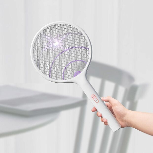 Мухобойка электрическая Qualitell Electric Mosquito Swatter ZS9001 (White) - 4