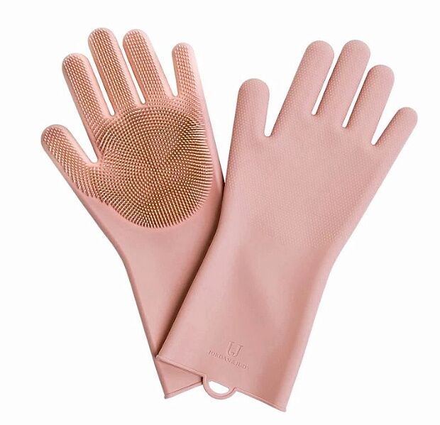 Силиконовые перчатки Xiaomi Silicone Cleaning Glove (Pink) - 5