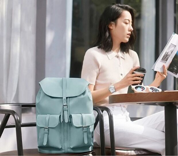 Рюкзак 90 points Commuter Ladies Backpack Laptop Waterproof Nylon Bag (Blue) - 3