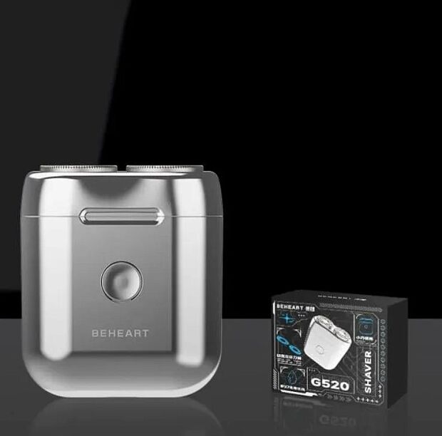 Электробритва Beheart G520 Sliver  Триммер для носа TS01 Black (Gift Box) - 2