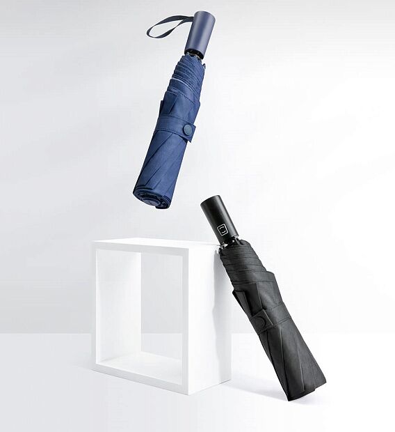 Ветроустойчевый зонт автомат с вращением на 360* Youpin UREVO УФ-защита UPF50 (Blue) - 3