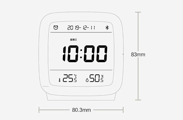 Умный часы/будильник Qingping Bluetooth Alarm Clock (Beige/Бежевый) - 5