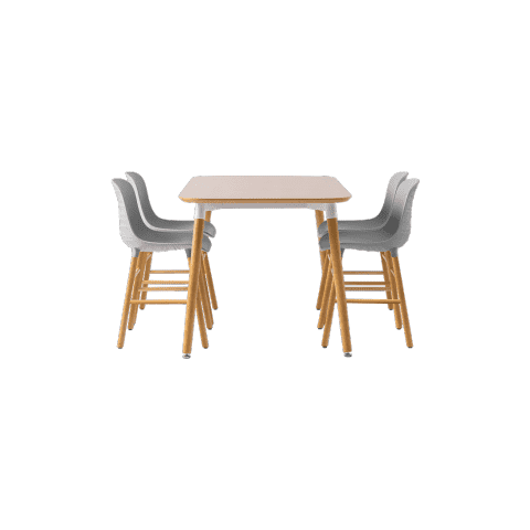 Набор мебели (Стулья и стол) Jordan Judy Dinette Combination (Grey/Серый) 