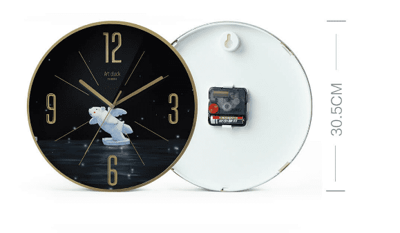 Yuihome Decor Series Art Wall Clock Bears (Green) - 2