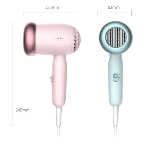Фен для волос Xiaomi Lusn Infant Hair Dryer (Pink/Розовый) - 2