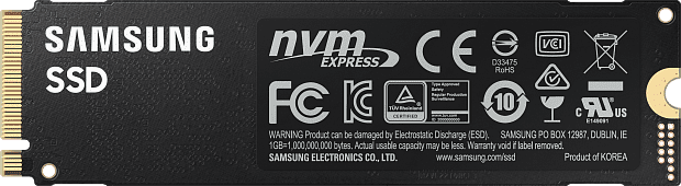 Твердотельные накопители Samsung SSD 980 PRO, 1000GB, M.2(22x80mm), NVMe 1.3c, PCIe 4.0 x4, 3-bit MLC, R/W 7000/5000MB/s, IOPs 1 000 000/1 000 000, D - 5